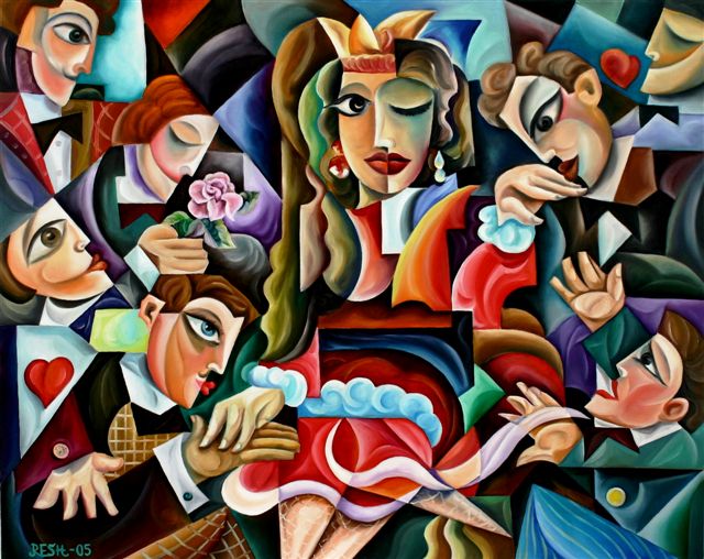 composition--Worshipers--oil on canvas 100x80cm.-2005. Original