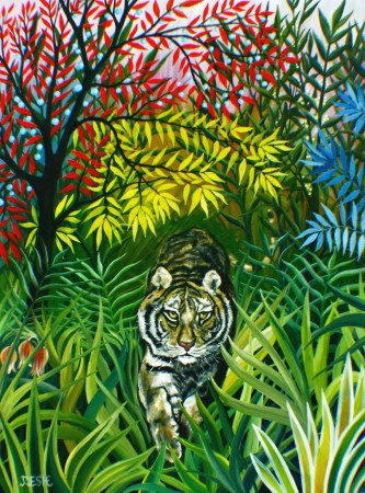 --Jungle. Exotic landscape#6--oil on canvas80x60cm.Original  