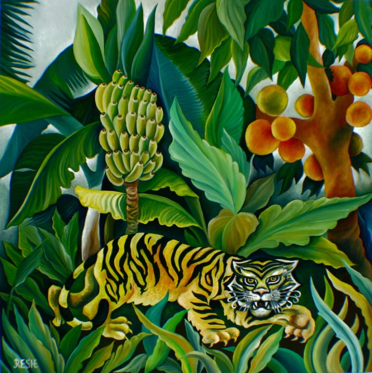 --Jungle. Exotic lanscape#8--oil on canvas70x70cm. Original