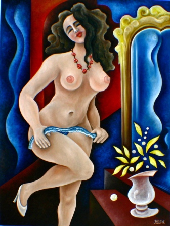 --Undressing--oil on canvas80x60cm. Original
