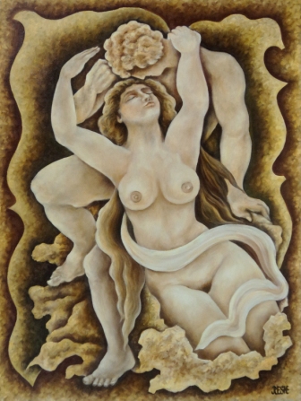 --The enamoured--acrylic on canvas 70x70cm.