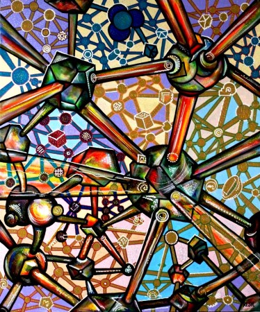 Composition--Structure--mixed  technics on canvas  120x  100cm.